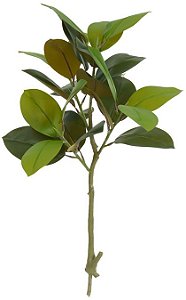 Planta Artificial Arvore Ficus Elastico Real Toque X25 Verde Outono 1m